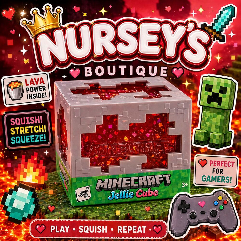 Minecraft Jellie Cube Red Lava Squishy Fidget Sensory Toy